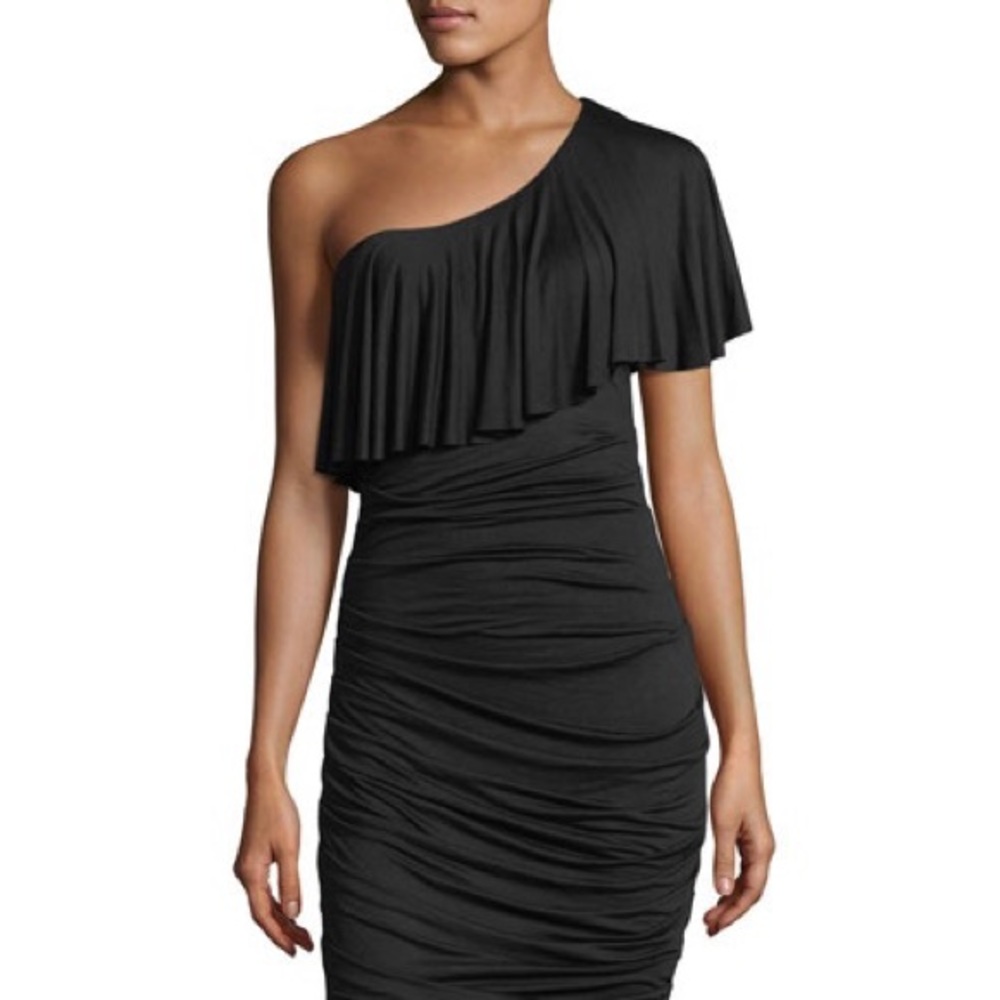 BAILEY44 Barbados One-Shoulder Ruched Midi Dress